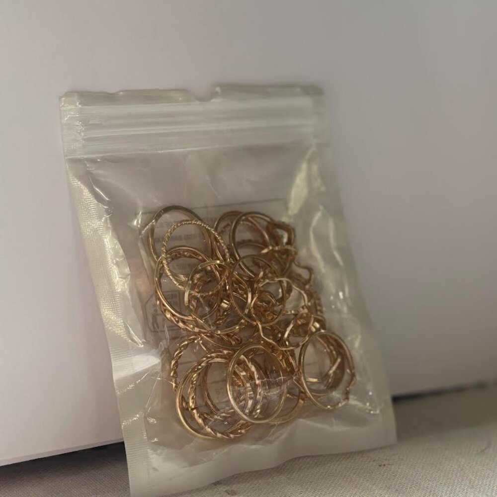 ✨ 28-Piece Gold Ring Set | Trendy Boho Coastal Jewelry ✨ - Picture 3 of 3